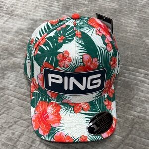 Ping Tropical Floral Cap with Logo NWT